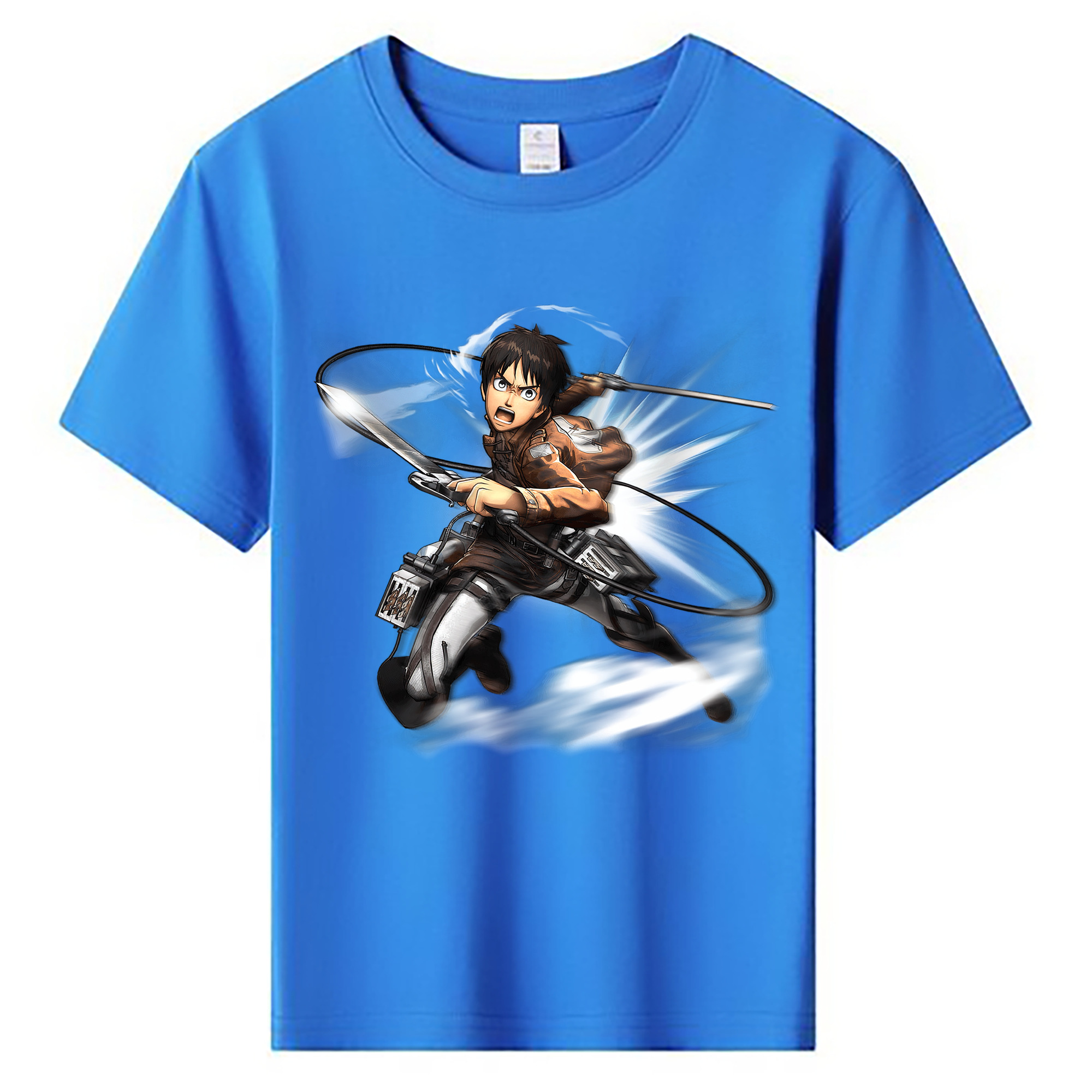 （画像用） 進撃の巨人 エレン･イェーガー Attack on Titan Eren Jäger 綿100％キッズTシャツ（フロントプリント）